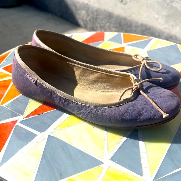 Mexx Women’s Ballet Flats, Leather, Rubber Soles, Purple, Size Euro 38, US 7.5 - Picture 4 of 5